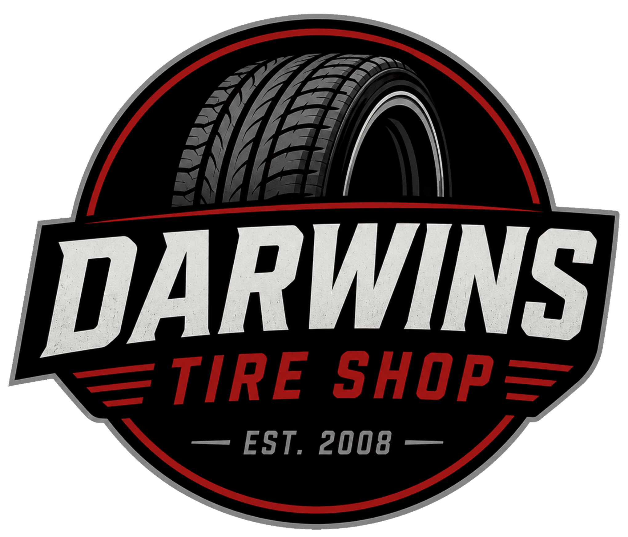 Darwin's Tire Shop Transparent Logo